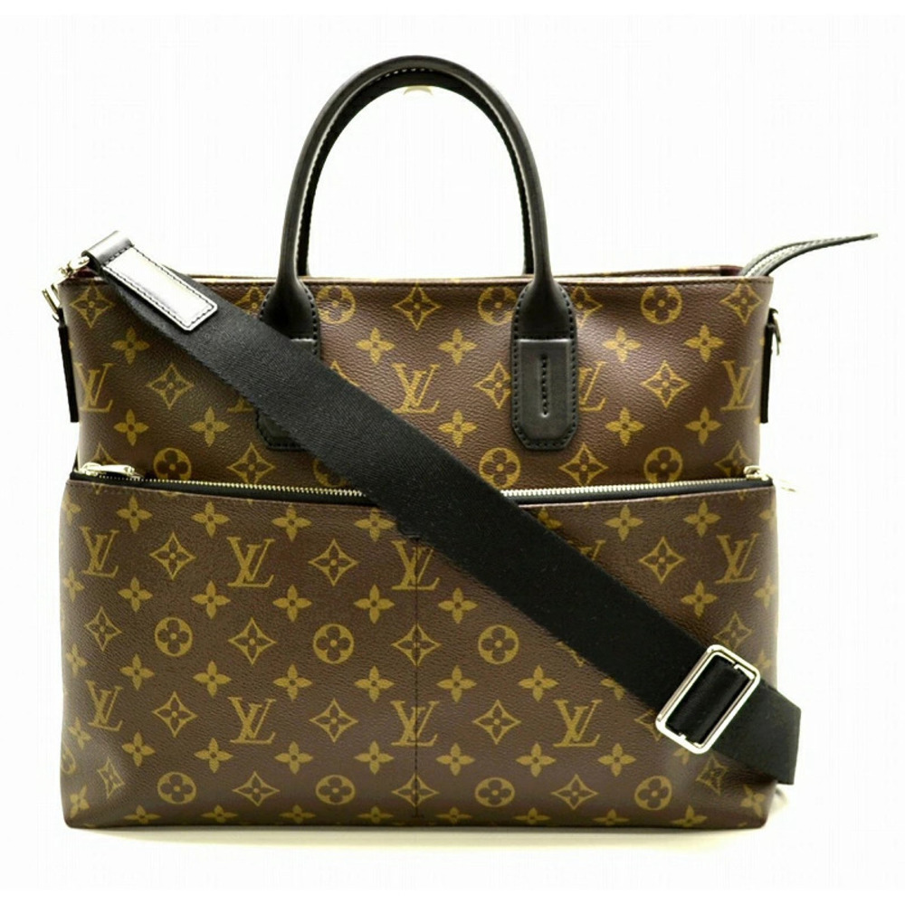 Louis VUITTON Macassar Brown DW Handbag City Bag Crossbody Shoulder